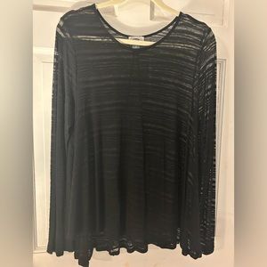 Old Navy sheer top, size L, black